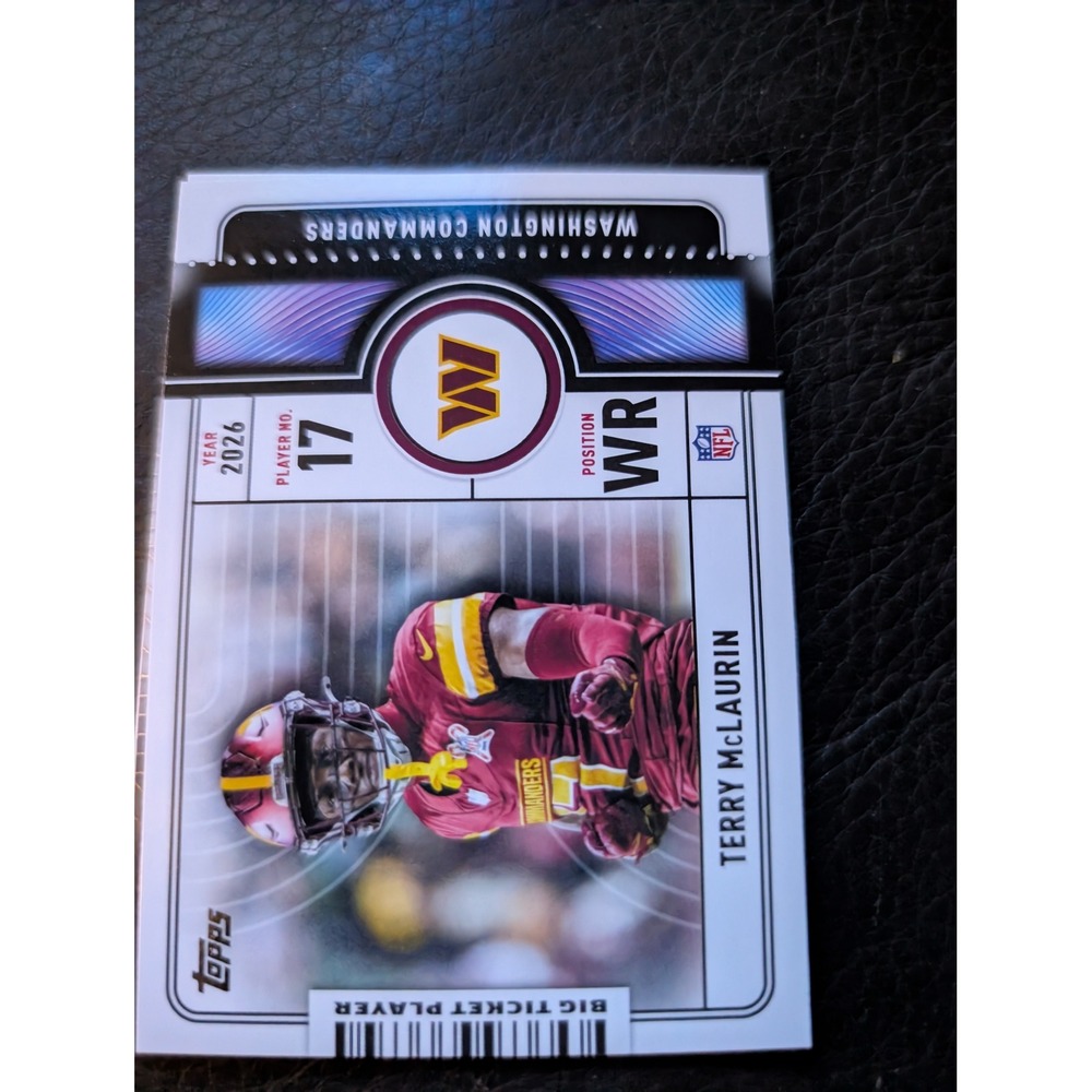 2026 Topps Terry McLaurin Big Ticket Player BTP-24 Washington Commanders WR Card